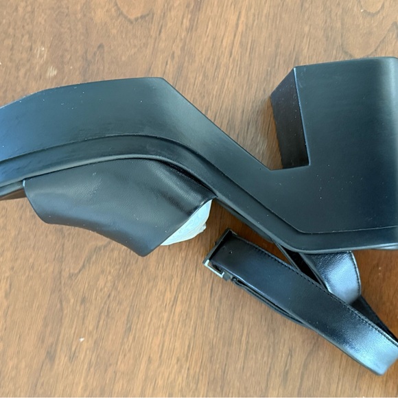 NWT BLACK ROBERT CLERGERIE NOE lambskin Platform Sandals - US SIZE 9 - Picture 5 of 10